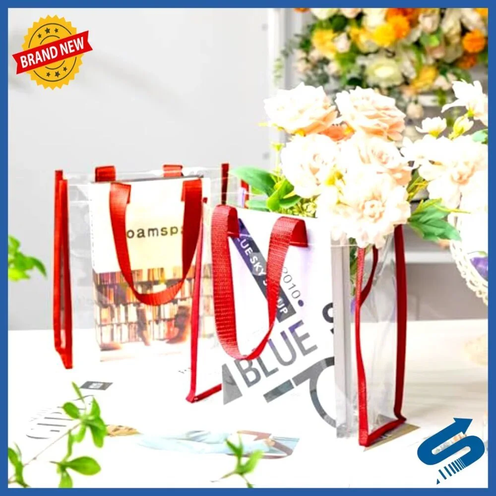 Clear PVC Tote Bags Stadium Approved Lightweight Waterproof Bulk Set